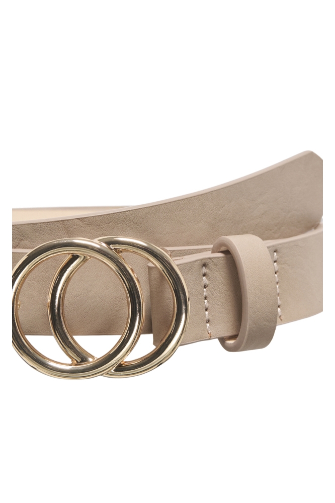 ONLRASMI FAUX LEATHER JEANS BELT NO 15185213 SILVER MINK/LIGHT GOLD